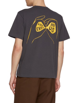 Back View - Click To Enlarge - SACAI - Geoff Embroidered Graphic Cotton Jersey T-Shirt