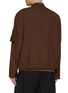 Back View - Click To Enlarge - SACAI - Hybrid Layered Hem Wool Blend Shirt Jacket