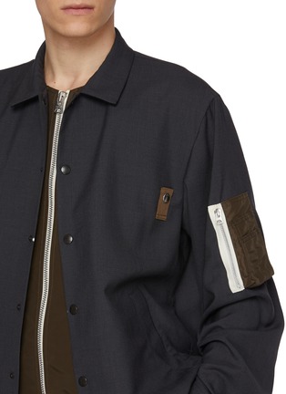  - SACAI - Hybrid Layered Hem Shirt Jacket