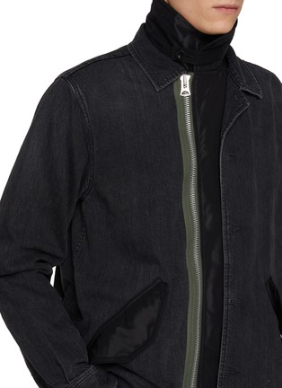  - SACAI - Dark Wash Hybrid Dual Fastening Denim Jacket