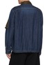 Back View - Click To Enlarge - SACAI - Medium Wash Hybrid Dual Fastening Denim Jacket