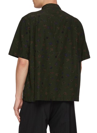 Back View - Click To Enlarge - SACAI - Short Sleeve Tonal Floral Cotton Pocket Shirt