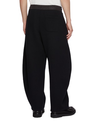 Back View - Click To Enlarge - SACAI - Wide Leg Sponge Sweat Cotton Sweatpants