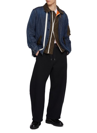 Figure View - Click To Enlarge - SACAI - Wide Leg Sponge Sweat Cotton Sweatpants