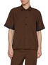SACAI Hybrid Underarm Panel Wool Blend Shirt