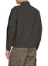 Back View - Click To Enlarge - SACAI - Hybrid Knit Sleeve Weather Cloth Zip Up Jacket