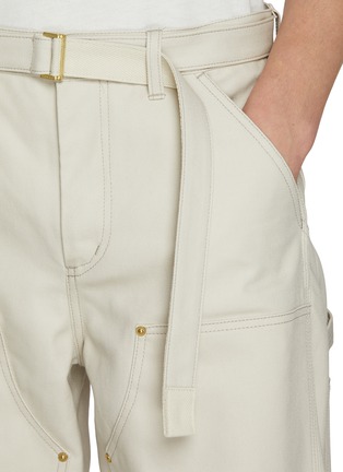  - SACAI - X Carhartt WIP Curved Leg Belted Cotton Duck Pants