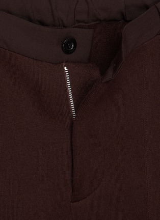  - SACAI - Belted Curved Leg Cotton Cashmere Pants