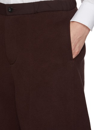  - SACAI - Belted Curved Leg Cotton Cashmere Pants