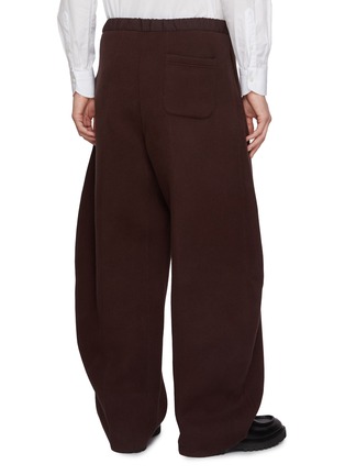 Back View - Click To Enlarge - SACAI - Belted Curved Leg Cotton Cashmere Pants
