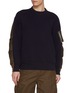 SACAI Hybrid Sleeve Sponge Sweat Cotton Sweatshirt