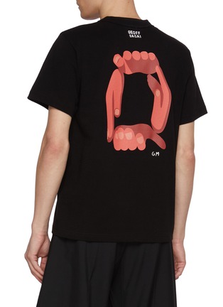 Back View - Click To Enlarge - SACAI - Geoff Graphic Cotton T-Shirt