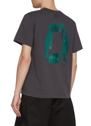 Back View - Click To Enlarge - SACAI - Geoff Graphic Cotton T-Shirt