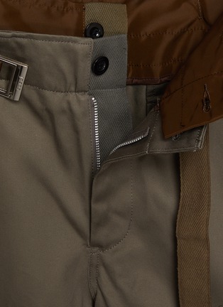  - SACAI - Hybrid Double Waist Belted Cotton Chino Cargo Pants