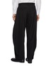 Back View - Click To Enlarge - SACAI - Belted Pleated Curved Leg Wool Blend Pants