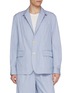 SACAI Single Breasted Striped Cotton Poplin Blazer