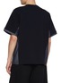Back View - Click To Enlarge - SACAI - Hybrid Panelled Denim Pocket Cotton T-Shirt