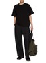 Figure View - Click To Enlarge - SACAI - Hybrid Panelled Denim Pocket Cotton T-Shirt
