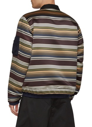 Back View - Click To Enlarge - SACAI - Striped Bomber Jacket