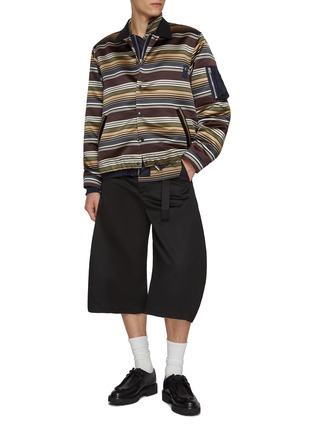 Figure View - Click To Enlarge - SACAI - Striped Bomber Jacket