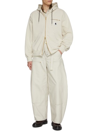 Figure View - Click To Enlarge - SACAI - X Carhartt WIP Zippered Pocket Cotton Hoodie