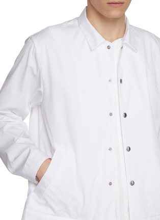  - SACAI - Button Up Layered Hem Cotton Poplin Shirt Jacket