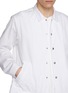  - SACAI - Button Up Layered Hem Cotton Poplin Shirt Jacket