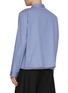 Back View - Click To Enlarge - SACAI - Striped Button Up Layered Hem Cotton Poplin Shirt Jacket