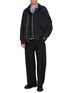 Figure View - Click To Enlarge - SACAI - Striped Button Up Layered Hem Cotton Poplin Shirt Jacket