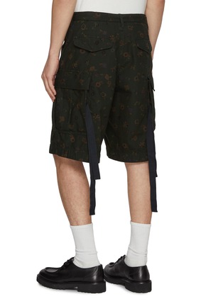 Back View - Click To Enlarge - SACAI - Floral Print Cotton Cargo Shorts