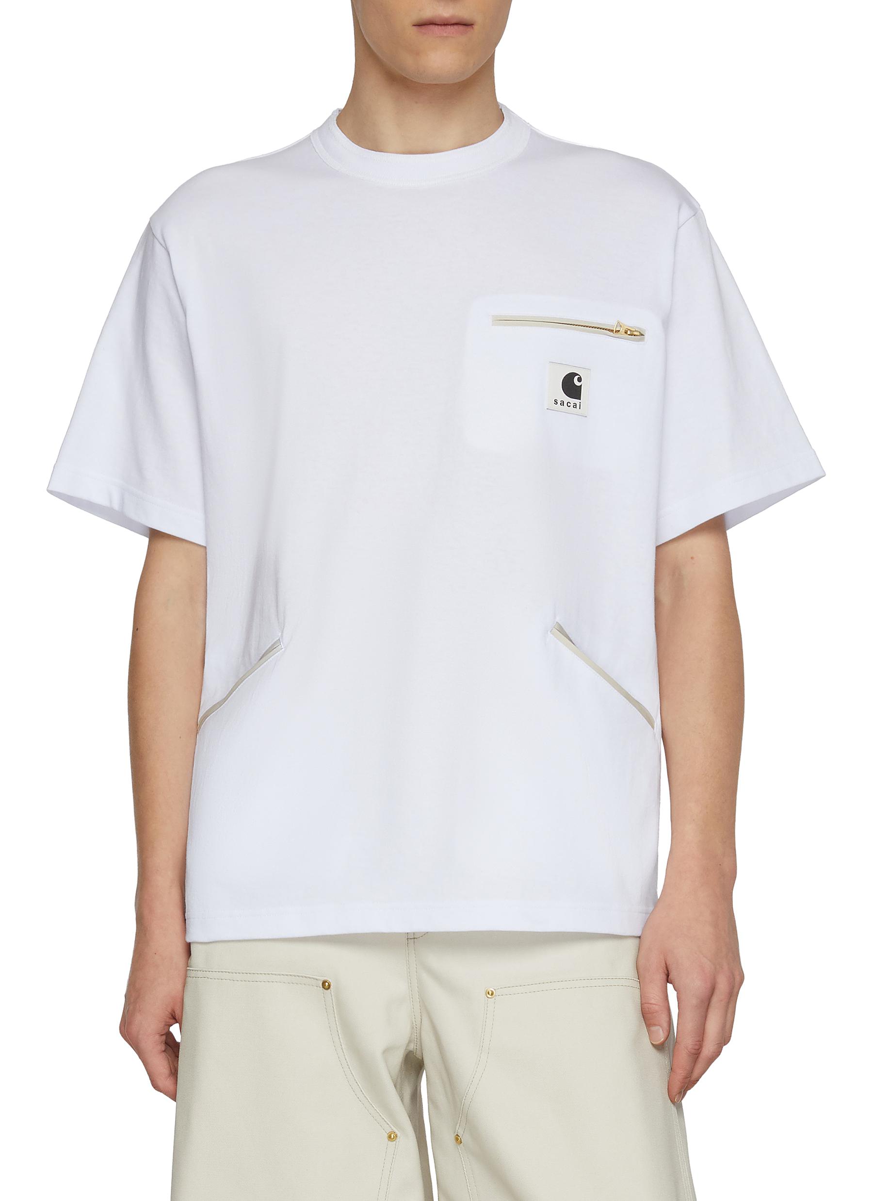SACAI | X Carhartt WIP Zipper Detail Cotton T-Shirt | Men | Lane