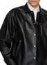  - SACAI - Button Up Layered Hem Calfskin Leather Jacket