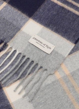 Detail View - Click To Enlarge - JOHNSTONS OF ELGIN - Tartan Wide Cashmere Scarf