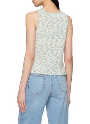 Back View - Click To Enlarge - CRUSH COLLECTION - Checked Square Neck Knitted Vest