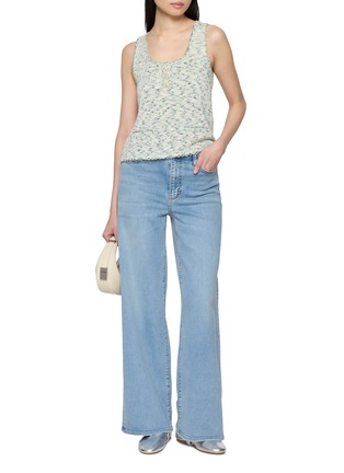 Figure View - Click To Enlarge - CRUSH COLLECTION - Checked Square Neck Knitted Vest