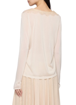 Back View - Click To Enlarge - CRUSH COLLECTION - Lace Panelled Lapel Top