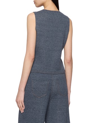 Back View - Click To Enlarge - CRUSH COLLECTION - Casual Denim Knitted Vest