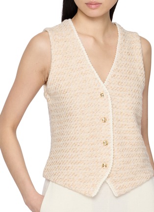  - CRUSH COLLECTION - V-neck Knitted Bouclé Vest