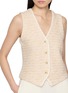  - CRUSH COLLECTION - V-neck Knitted Bouclé Vest