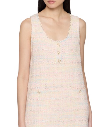  - CRUSH COLLECTION - Checked Sleeveless Tweed Dress