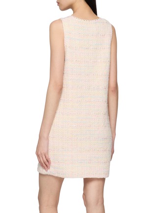 Back View - Click To Enlarge - CRUSH COLLECTION - Checked Sleeveless Tweed Dress