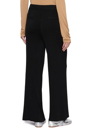 Back View - Click To Enlarge - CRUSH COLLECTION - Fluid Wide Leg Silk Blend Trousers