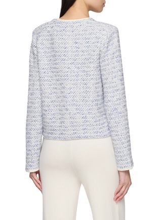 Back View - Click To Enlarge - CRUSH COLLECTION - V-necck Knitted Bouclé Jacket