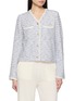 Main View - Click To Enlarge - CRUSH COLLECTION - V-necck Knitted Bouclé Jacket