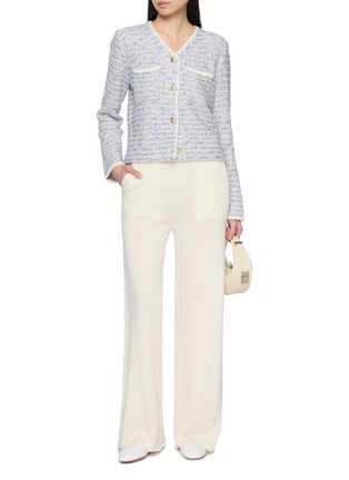 Figure View - Click To Enlarge - CRUSH COLLECTION - V-necck Knitted Bouclé Jacket