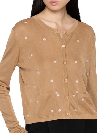  - CRUSH COLLECTION - Embroidered Floral Silk Blend Cardigan