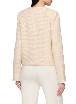 Back View - Click To Enlarge - CRUSH COLLECTION - V-necck Knitted Bouclé Jacket