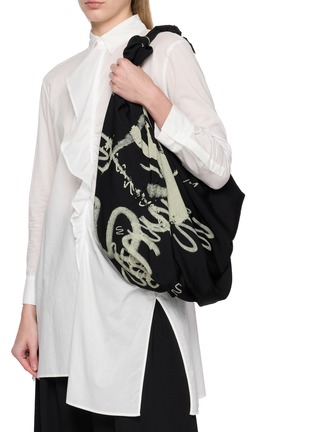 Figure View - Click To Enlarge - Y'S - Wool Gabardine Furoshiki Bag