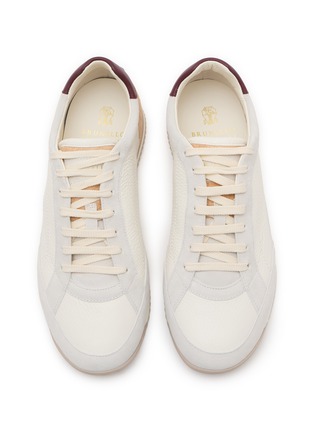 Detail View - Click To Enlarge - BRUNELLO CUCINELLI - Leather Suede Men's Sneakers