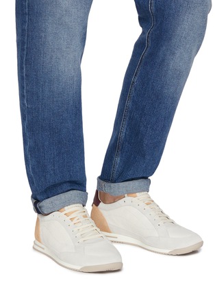 Figure View - Click To Enlarge - BRUNELLO CUCINELLI - Leather Suede Men's Sneakers